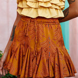 Coachella Music Festival Outfits Women's Printed Wear Summer Casual Short Skirt