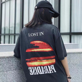 Askyurself T Shirt 3M Reflective Letter Crew Neck Short Sleeve T-shirt