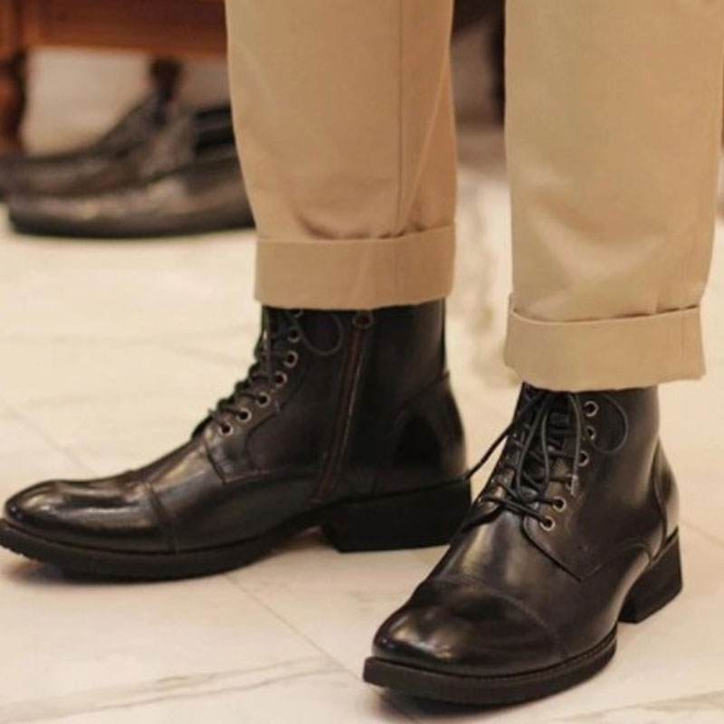 Men's Boots Work Boot Men Casual Hiking Boots Vintage Martin Boots Men's Retro plus Size