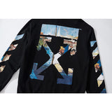 Off White Sweatshirts Autumn And Winter Head Graffiti Round Neck Sweater Loose