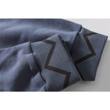 Men's Graphic Hoodies Men's Autumn Sweater Printed Wavy Line Hemline Bottoming Shirt