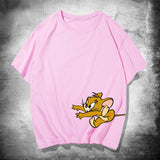 Tom And Jerry T Shirt Cat And Mouse Loose Half Sleeve
