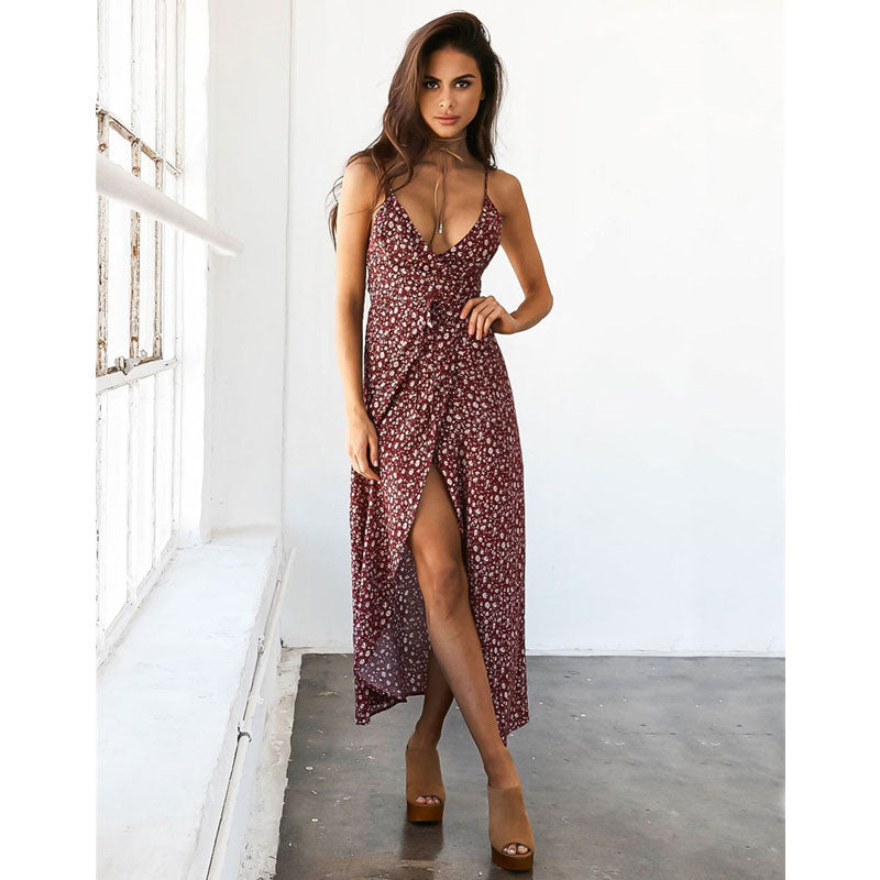 Kendall Jenner Wedding Guest Dress Strap Floral 3 Colors