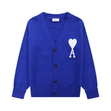 Valentine's Day Jacket Ami Cardigan Sweater Jacquard Love a Men's and Women's Couple Coat