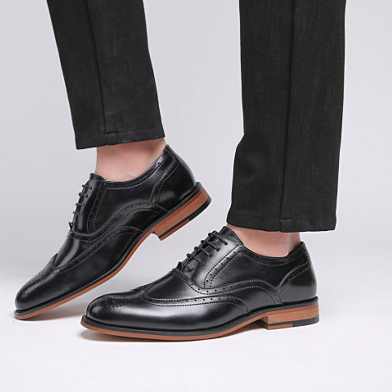 Men's Dress Shoes Classic Leather Oxfords Casual Cushioned Loafer plus Size Four Seasons Leather Shoes Business Formal Wear Gentleman Men's Shoes