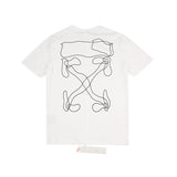 Off White T Shirt Pullover Summer Loose Short Sleeve Arrow Casual Short Sleeve Men'S Clothing Owt