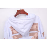 Off White Hoodie With Arrow Print Arrow Printed Hoodie Street Hoodie Owt