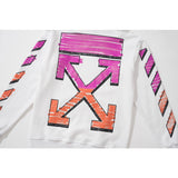 off White Hoodie Chalk Arrow Hooded Sweater Baggy Coat