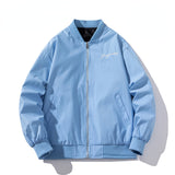 Varsity Jacket Solid Color Thin Embroidery
