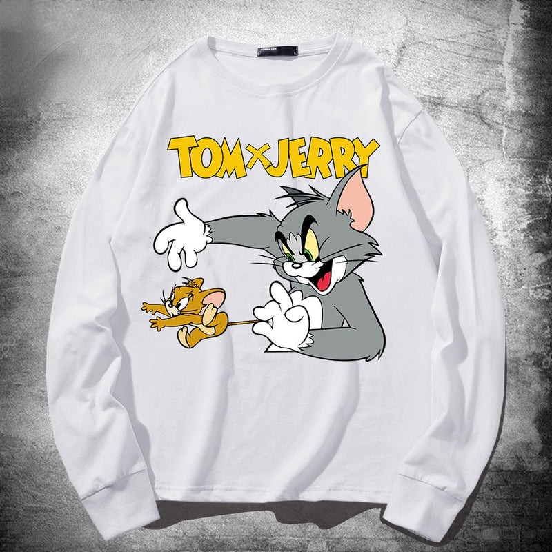Tom And Jerry T Shirt Cat And Mouse Long-Sleeved Sweater
