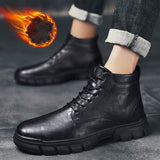 Men's Boots Work Boot Men Casual Hiking Boots Men's Shoes Spring High-Top Shoes Retro
