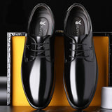 Men's Dress Shoes Classic Leather Oxfords Casual Cushioned Loafer Leather Shoes Men Business Casual Formal Wear Men
