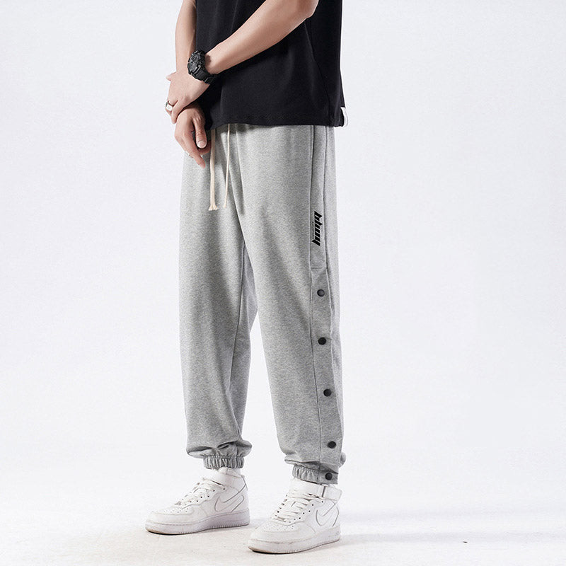 Grey Sweatpants Track Sweatpants Men's Loose Wide Leg Basketball Leisure