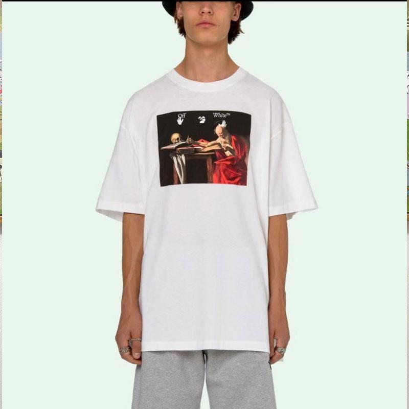 Off White T Shirt Arrow Casual Printed Men'S And Women'S Short Sleeve Tshirt Cotton Owt
