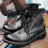 Western Shoes Retro Thin Strap Short Casual All-Match Men's Boots