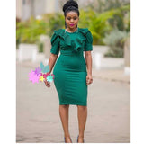 Pencil Skirt African Women's Wear Solid Color Dress African Dashiki Ankara Styles Dress