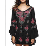 Beth Dutton Bohemian Dress Summer Spring Midi Dress Bell Sleeve Loose Top Shirt Dress