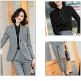 Interview Suit Women Plaid Suit Female Fashion