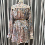 Betty Draper Valentine's Day Dress Autumn Vintage Printed Dress