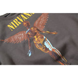 Nirvana Hoodie Angel Print Rock And Roll Distressed Loose Retro Couple Style