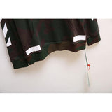 Off White Hoodie With Arrow Print Arrow Print Men And Women Sleeve Cap Casual And Comfortable Owt