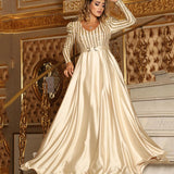 Long Homecoming Dresses Deep V Swing Sexy Dress Evening Dress