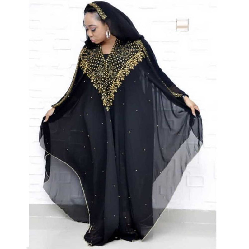 African Dress Muslim Shawl Hooded Cape Women's Clothing African Dashiki Ankara Styles Dress