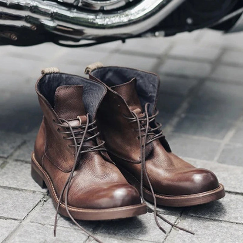 Western Shoes Retro Thin Strap Short Casual All-Match Men's Boots