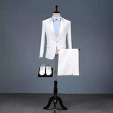 Black Tie Attire Groom Wedding Suit Stage Host Hostess Performance Dress Suit