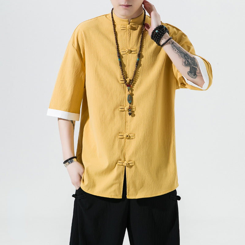 Men's Sweatshirt plus Size Summer Men's Short Sleeve Shirt