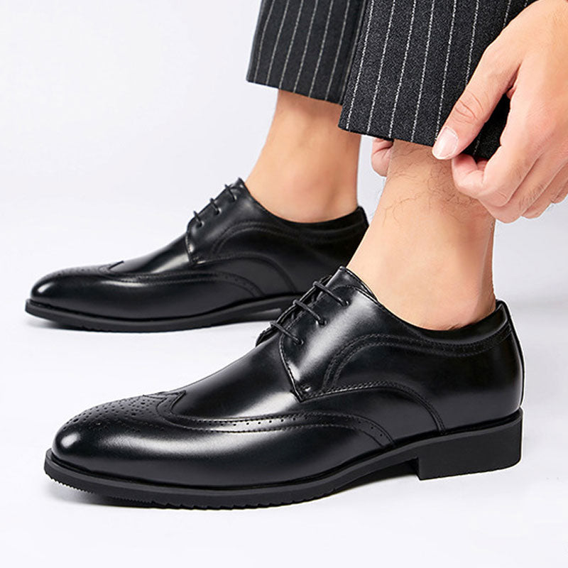 Men's Dress Shoes Classic Leather Oxfords Casual Cushioned Loafer Business Casual Leather Shoes Men's Formal Wear