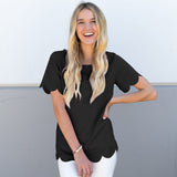 Coachella Music Festival Outfits Fashion Women's Wear round Neck Pullover Loose Short Sleeve T-shirt Casual Top
