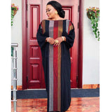 African Women's Wear off-Neck Batwing Sleeve Dress African Dashiki Ankara Styles Dress