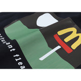 Kanye West Sunday Service Hoodie Mcdonald Logo Velvet Padded Hooded Sweatshirt