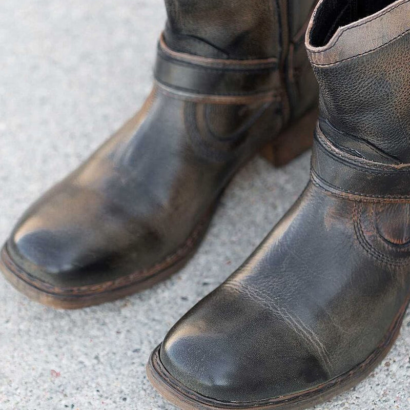 Justin Yellowstone Boots Retro Men'S Shoes Mid-Top Martin Boots