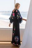 Beth Dutton Bohemian Dress Winter Autumn Maxi Dresses Embroidered Split Elegant Dress