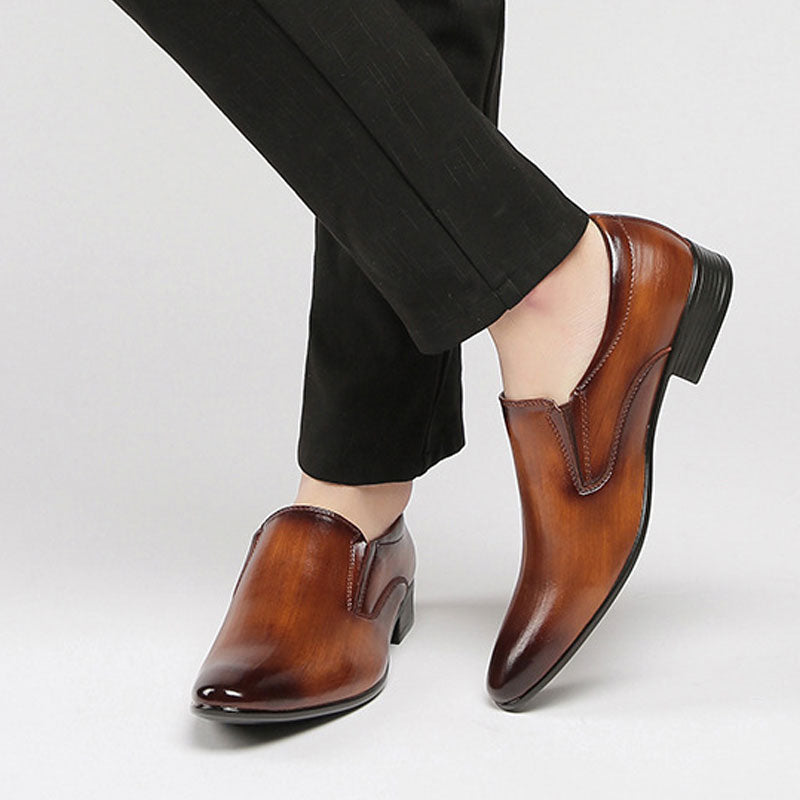 Men's Dress Shoes Classic Leather Oxfords Casual Cushioned Loafer Casual Business Wear Leather Shoes Men