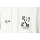 Off White Hoodie With Arrow Print Ow Autumn And Winter Loose Stitching Arrow Hooded Sweater Men And Women Couple Long Sleeve Owt