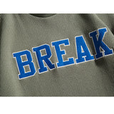 Crew Neck Sweatshirts for Men Men's Clothing Autumn Trendy Letters Embroidered Crew Neck Sweater Men's Casual Top