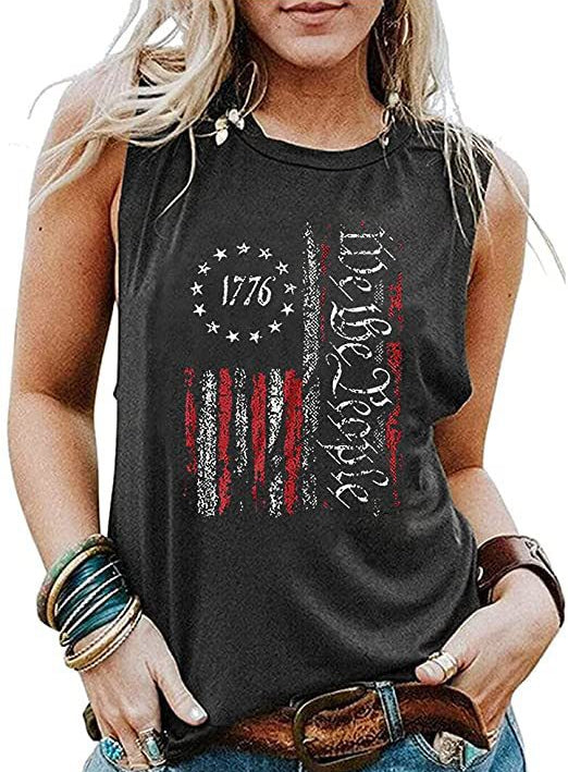 Wifebeater Shirt American Flag Vest