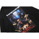 Man Fall Outfits Autumn and Winter Leisure Men's Vintage Poster Printed Long Sleeve T-shirt