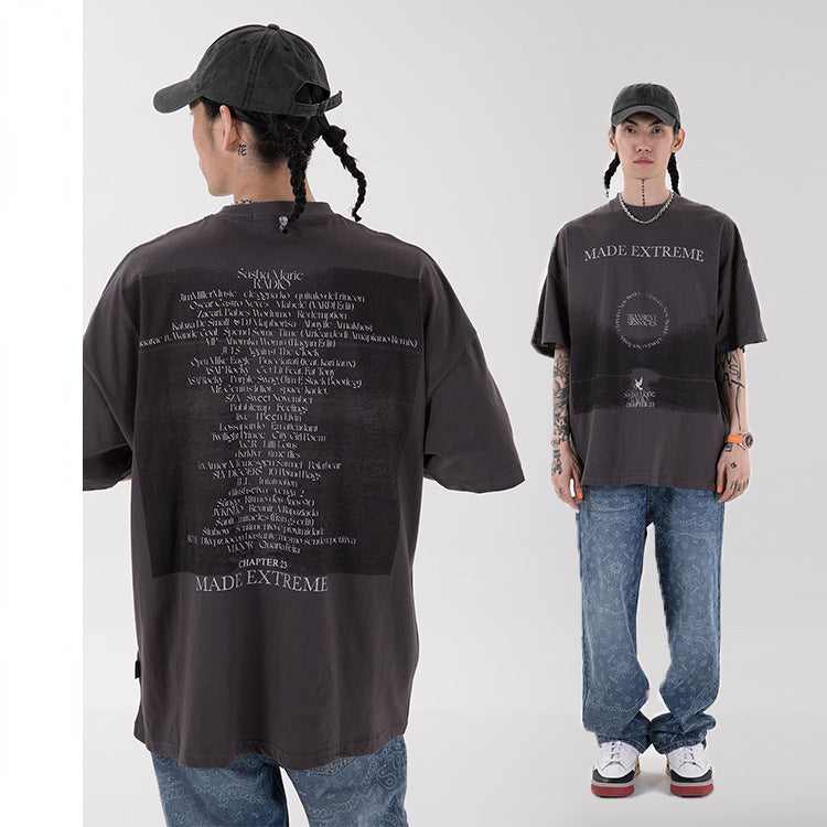 Y2g Shirts for Boys Spring and Summer Short Sleeve Street Men and Women Loose T-shirt