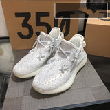 350 Coconut Man 350 Unisex Shoes Real Explosion V2 Starry Sky Full White Angel 3m Reflective Big