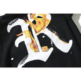 Kanye West Sunday Service Hoodie Burning Big R Loose Velvet Padded Hooded Sweatshirt