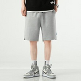 Men White Shorts Summer Sports Fashion Casual Loose Shorts
