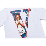 Vlone Summer Short Sleeve Tshirt Hip Hop Character Male And Female Couples Wear Os Half Sleeve