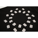 Askyurself T Shirt Relief Three-Dimensional Puff Print Paisley