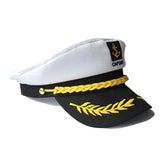 Captains Hat Military Cap White Summer Retro Flat Top