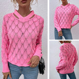 Women Pullover Knit Sweater off-the-Shoulder Sweater for Women Autumn Winter Coat