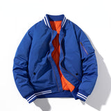 Varsity Jacket Baseball Uniform Men'S Solid Color Casual Able